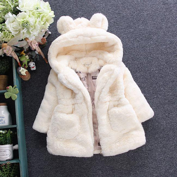 Mommy's Care girl's fur coat for autumn and winter - Mommy's Care