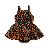 Mommy's Care 2021 Summer Lovely Baby Girls Leopard Romper Dress 0-18M - Mommy's Care